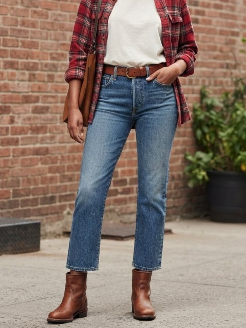 Re/Done Jeans‎ Women's 31 Mid-Rise Stove Pipe Royal Fade